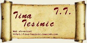 Tina Tešinić vizit kartica